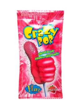 CRAZY POP FRUTILLA TIRA X 5